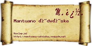 Mantuano Üdvöske névjegykártya